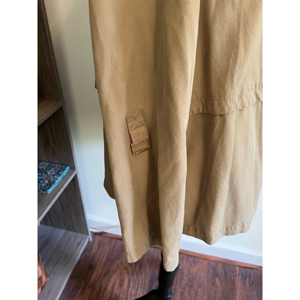 Chico's Jacket Blazer Open Collared Tan Brown Lyocell Neutral Business  2 Medium - Picture 5 of 10